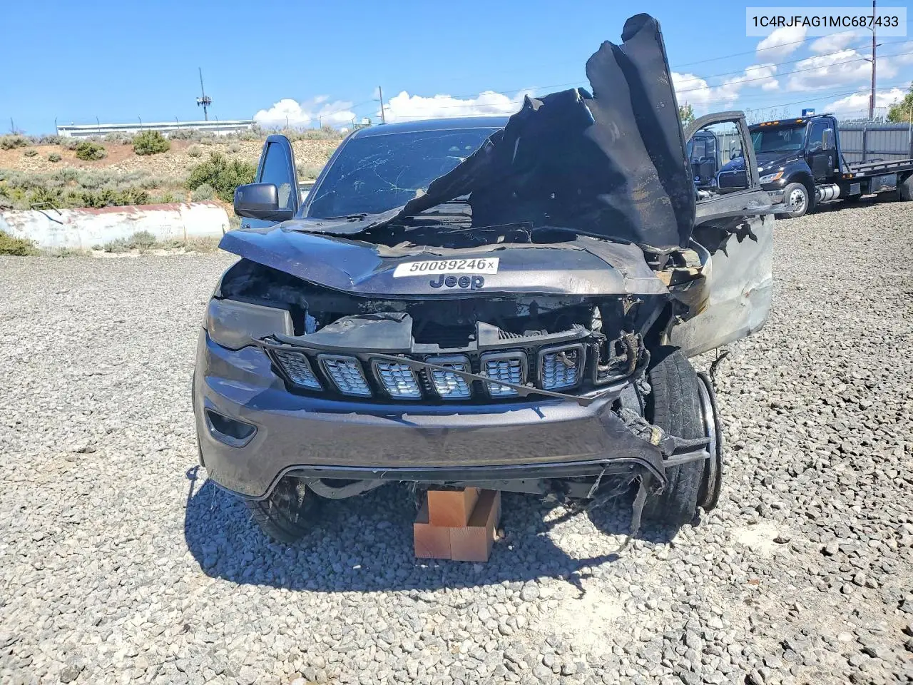2021 Jeep Grand Cherokee Laredo VIN: 1C4RJFAG1MC687433 Lot: 50089246