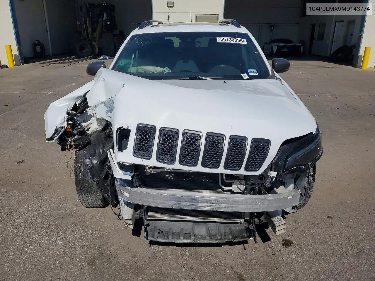 2021 Jeep Cherokee Latitude Lux VIN: 1C4PJLMX9MD143774 Lot: 56733356