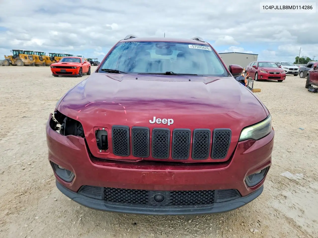 2021 Jeep Cherokee Latitude Plus VIN: 1C4PJLLB8MD114286 Lot: 57595826