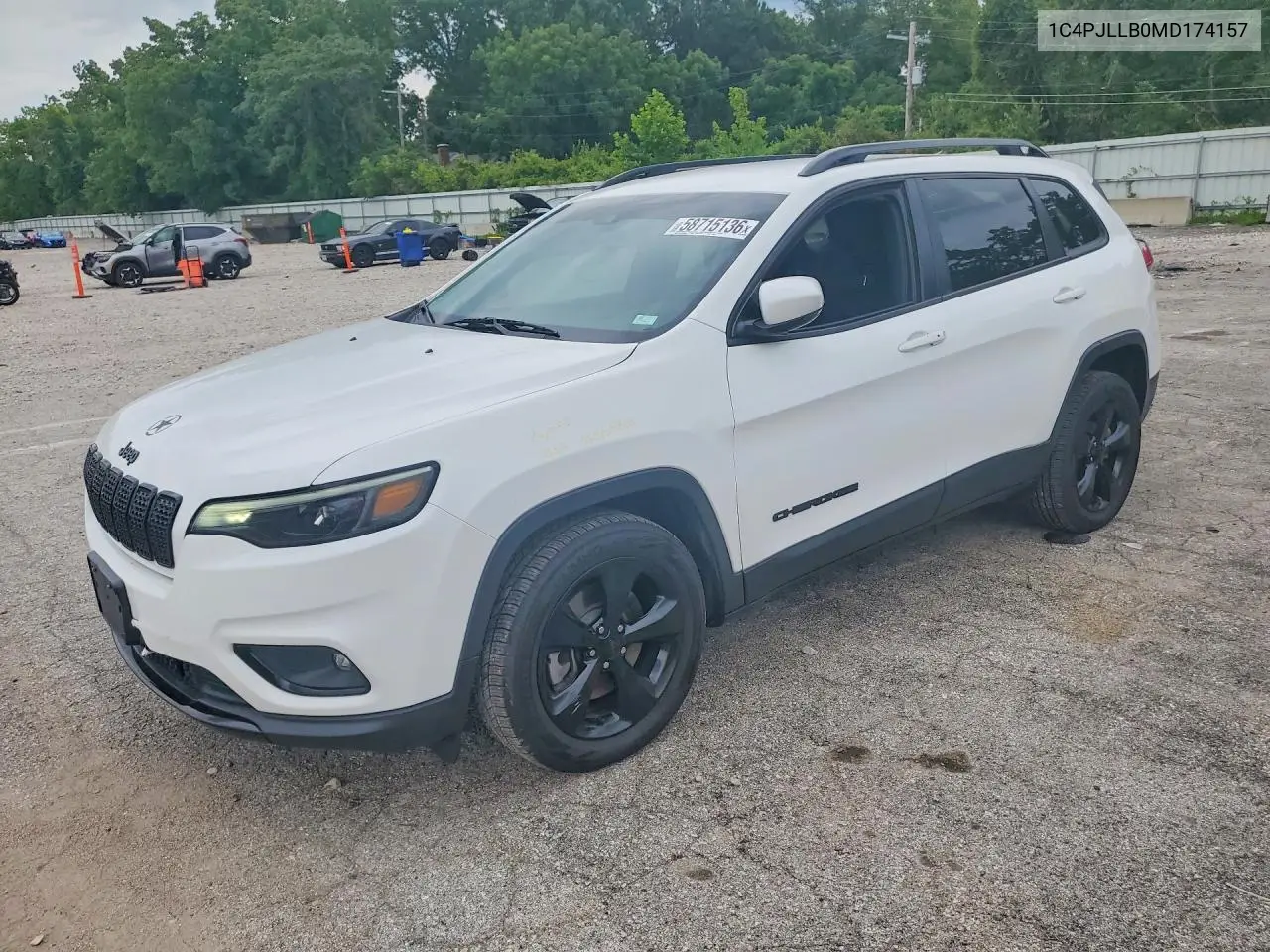 2021 Jeep Cherokee Latitude Plus VIN: 1C4PJLLB0MD174157 Lot: 58715136