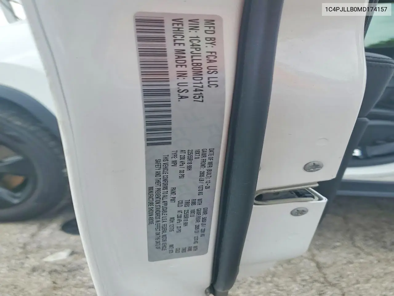 2021 Jeep Cherokee Latitude Plus VIN: 1C4PJLLB0MD174157 Lot: 58715136