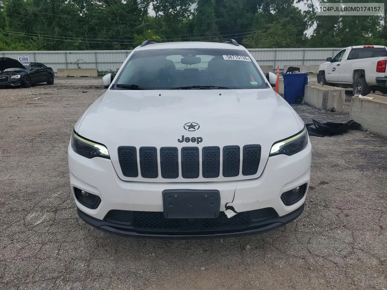 2021 Jeep Cherokee Latitude Plus VIN: 1C4PJLLB0MD174157 Lot: 58715136