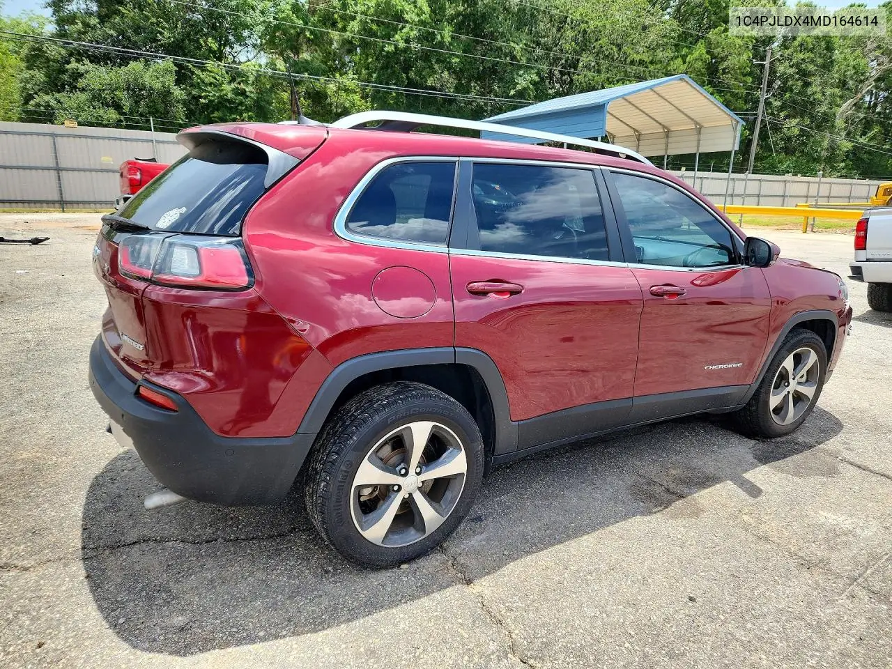 2021 Jeep Cherokee Limited VIN: 1C4PJLDX4MD164614 Lot: 60656006
