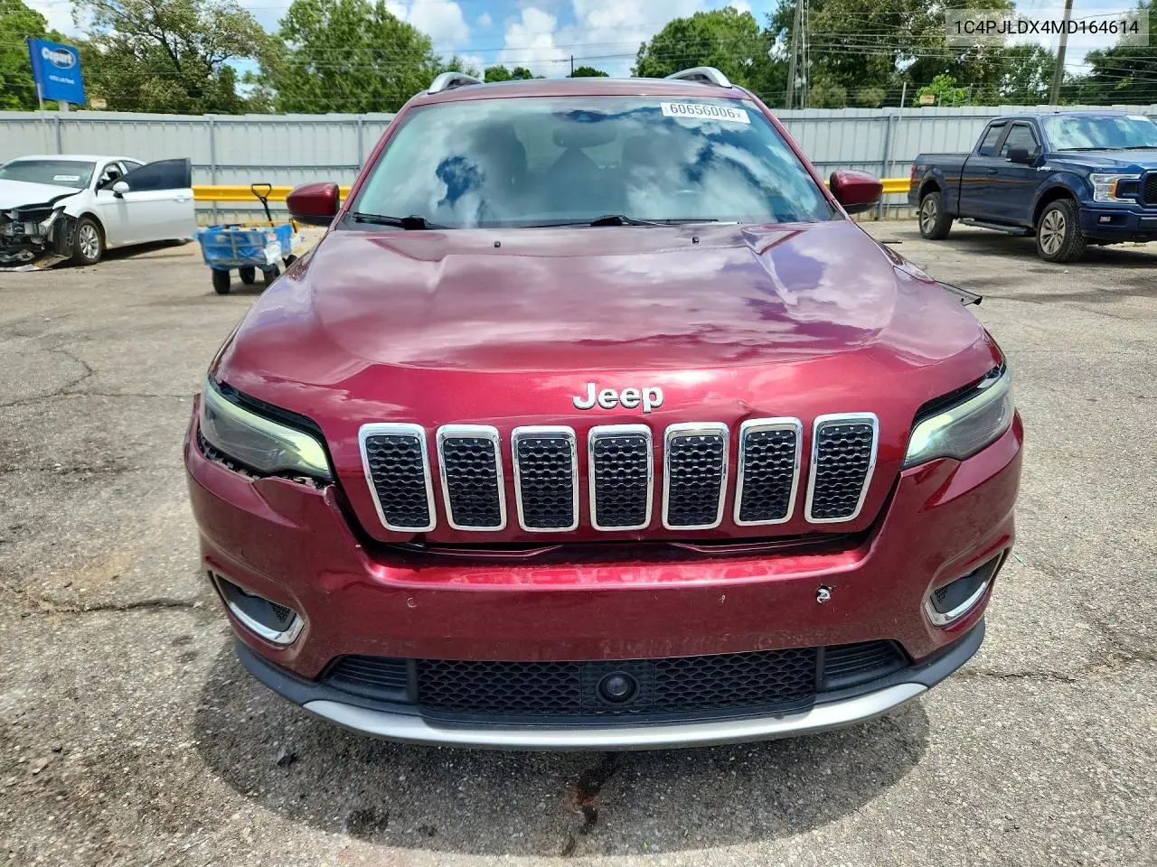 2021 Jeep Cherokee Limited VIN: 1C4PJLDX4MD164614 Lot: 60656006