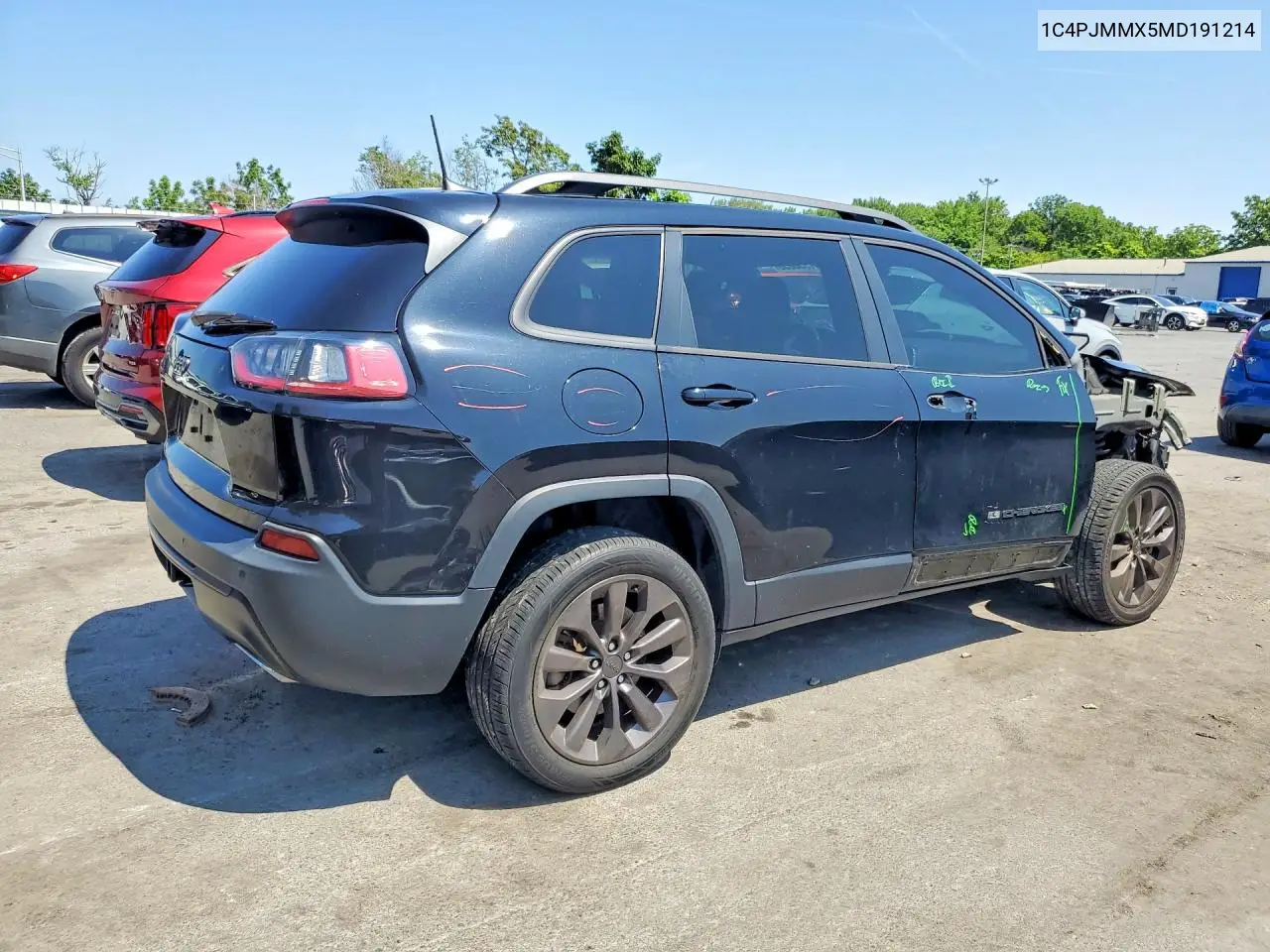 2021 Jeep Cherokee Latitude Lux VIN: 1C4PJMMX5MD191214 Lot: 61556656