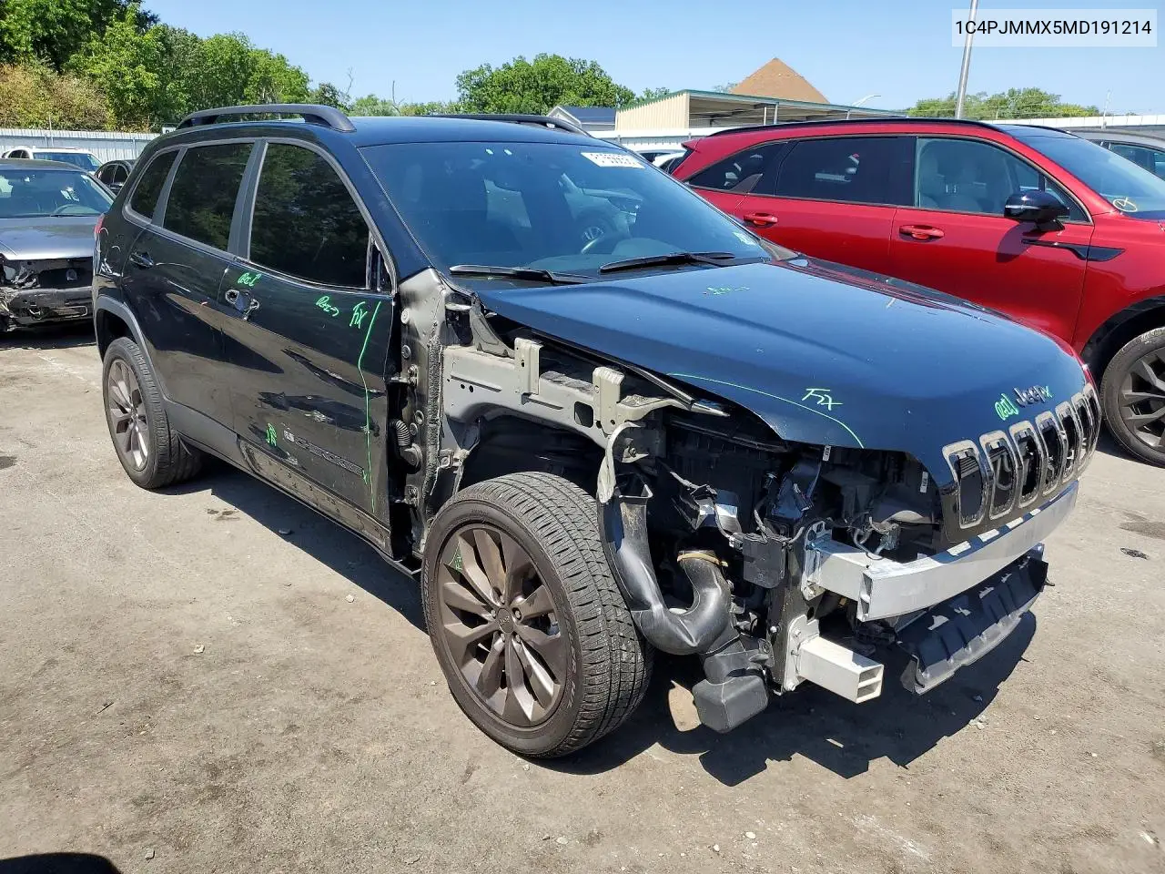 2021 Jeep Cherokee Latitude Lux VIN: 1C4PJMMX5MD191214 Lot: 61556656