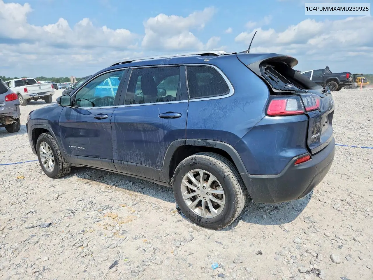 2021 Jeep Cherokee Latitude Lux VIN: 1C4PJMMX4MD230925 Lot: 61664636