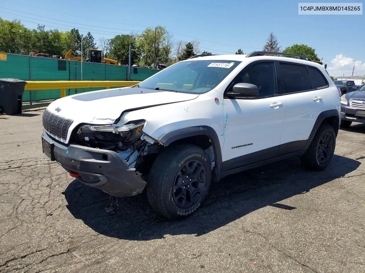 2021 Jeep Cherokee Trailhawk VIN: 1C4PJMBX8MD145265 Lot: 61957216