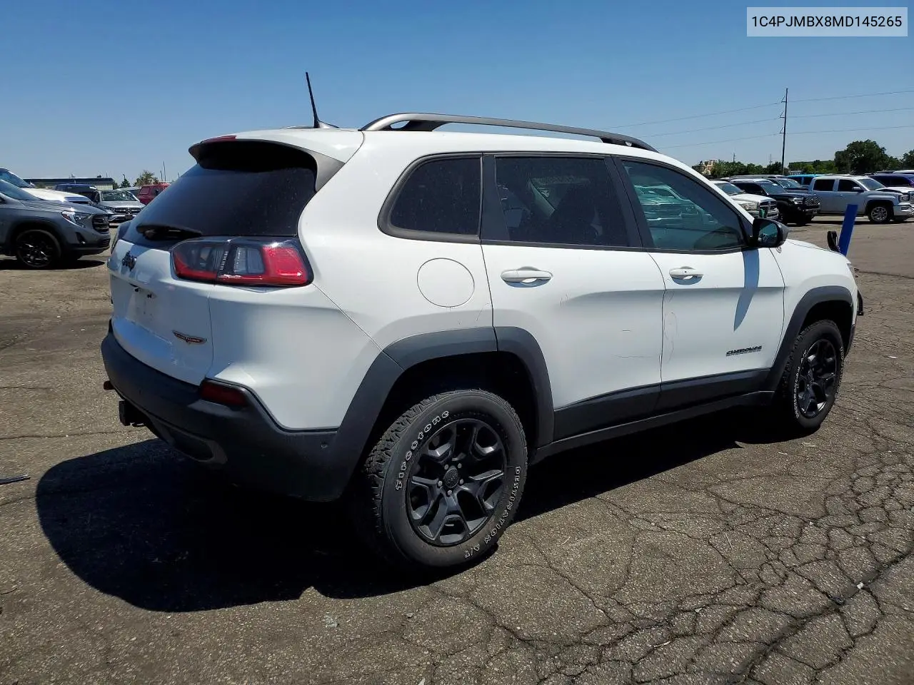 2021 Jeep Cherokee Trailhawk VIN: 1C4PJMBX8MD145265 Lot: 61957216