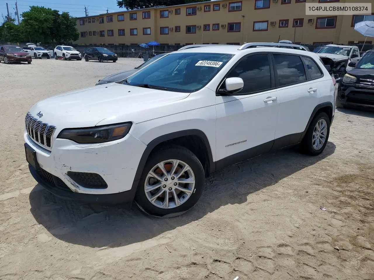 2021 Jeep Cherokee Latitude VIN: 1C4PJLCB8MD108374 Lot: 62249386