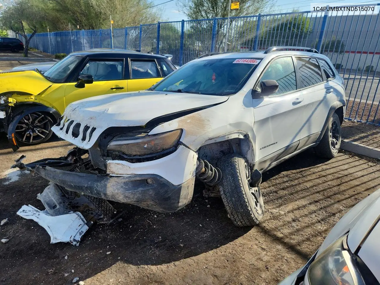 2022 Jeep Cherokee Trailhawk VIN: 1C4PJMBX1ND515070 Lot: 62164386
