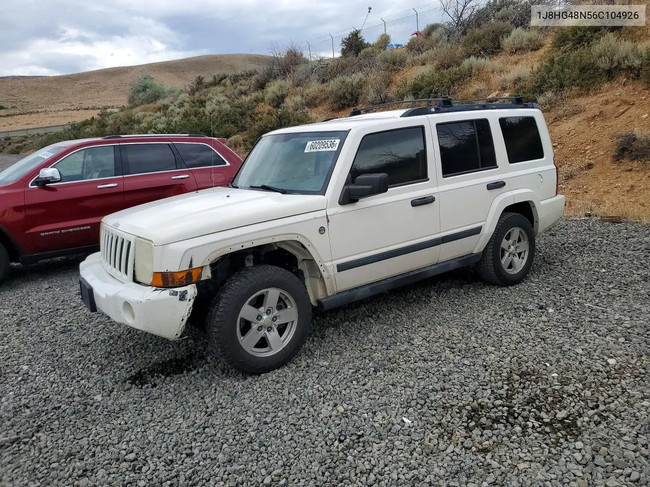 2006 Jeep Commander VIN: 1J8HG48N56C104926 Lot: 60209536