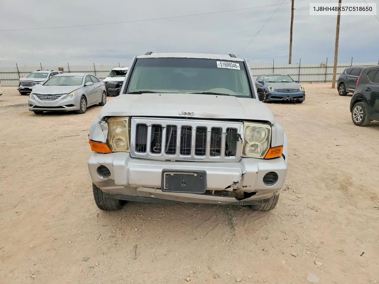 2007 Jeep Commander VIN: 1J8HH48K57C518650 Lot: 51699346
