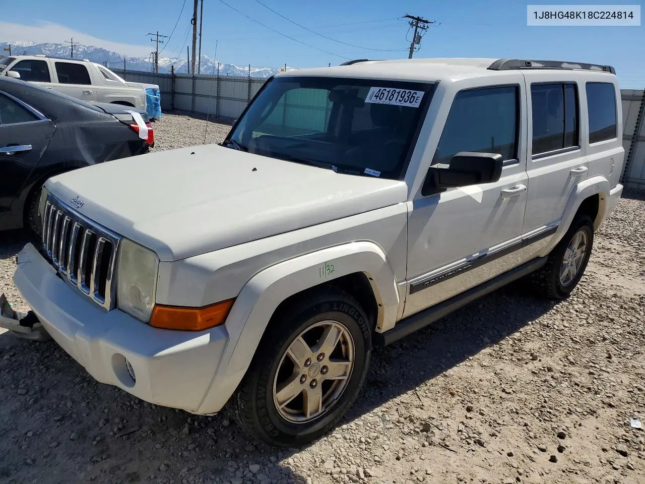 2008 Jeep Commander Sport VIN: 1J8HG48K18C224814 Lot: 46181936