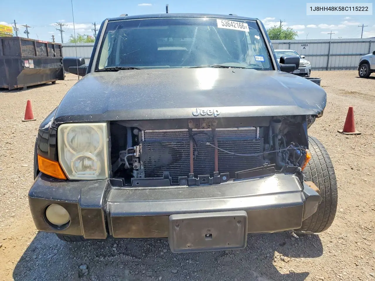 2008 Jeep Commander Sport VIN: 1J8HH48K58C115222 Lot: 53642166