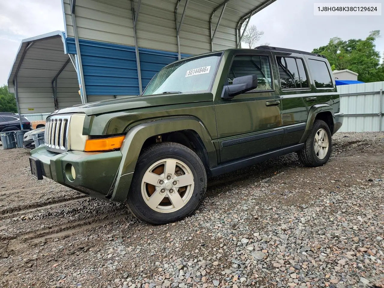 2008 Jeep Commander Sport VIN: 1J8HG48K38C129624 Lot: 55144846