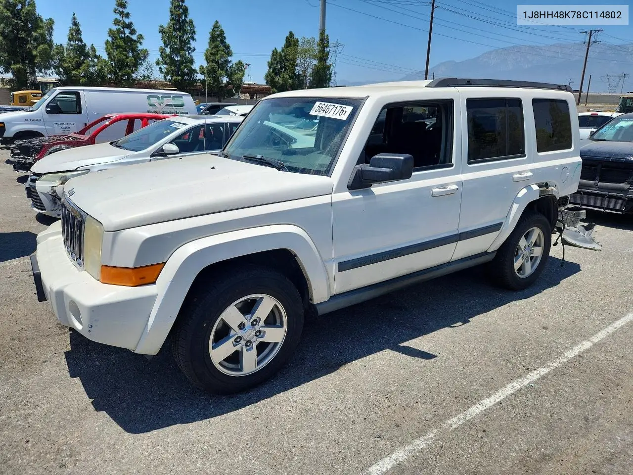 2008 Jeep Commander Sport VIN: 1J8HH48K78C114802 Lot: 56467176