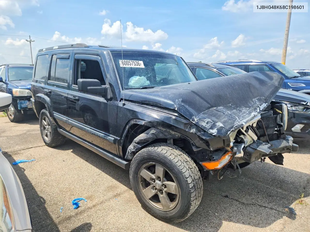 2008 Jeep Commander Sport VIN: 1J8HG48K68C198601 Lot: 60057536