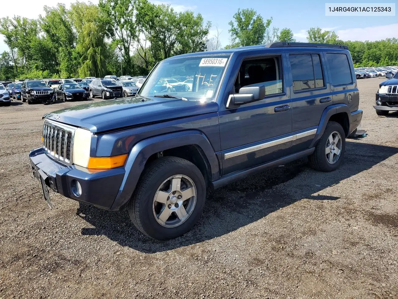 2010 Jeep Commander Sport VIN: 1J4RG4GK1AC125343 Lot: 58950316