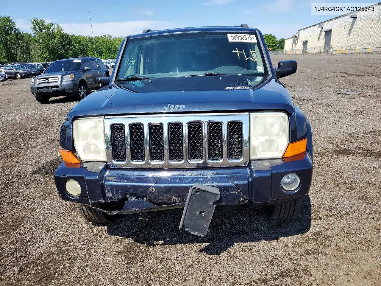2010 Jeep Commander Sport VIN: 1J4RG4GK1AC125343 Lot: 58950316