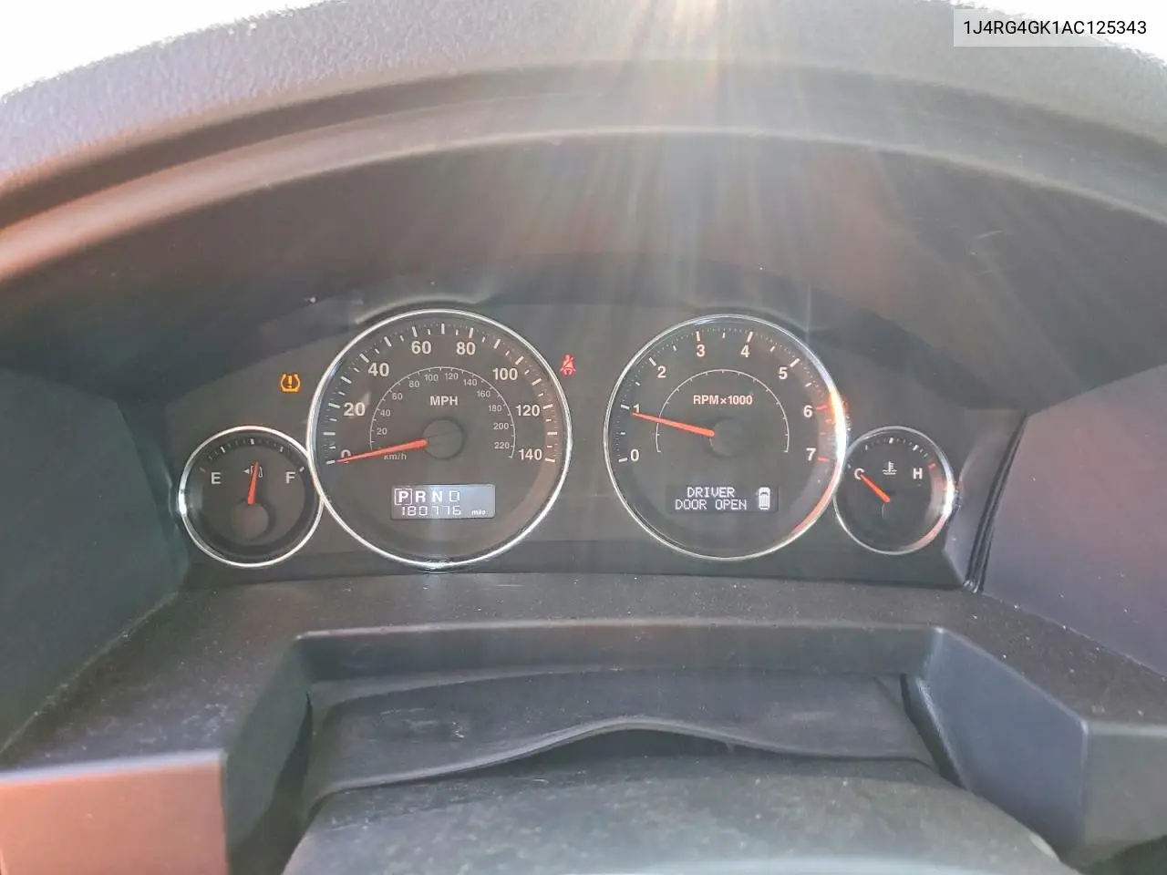 2010 Jeep Commander Sport VIN: 1J4RG4GK1AC125343 Lot: 58950316