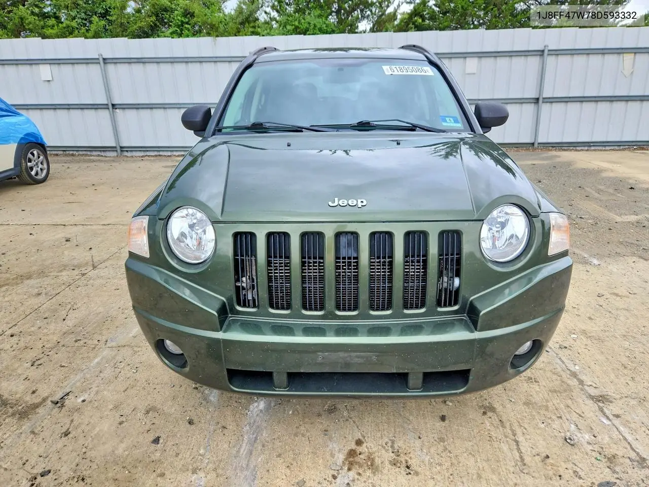 2008 Jeep Compass Sport VIN: 1J8FF47W78D593332 Lot: 61895086