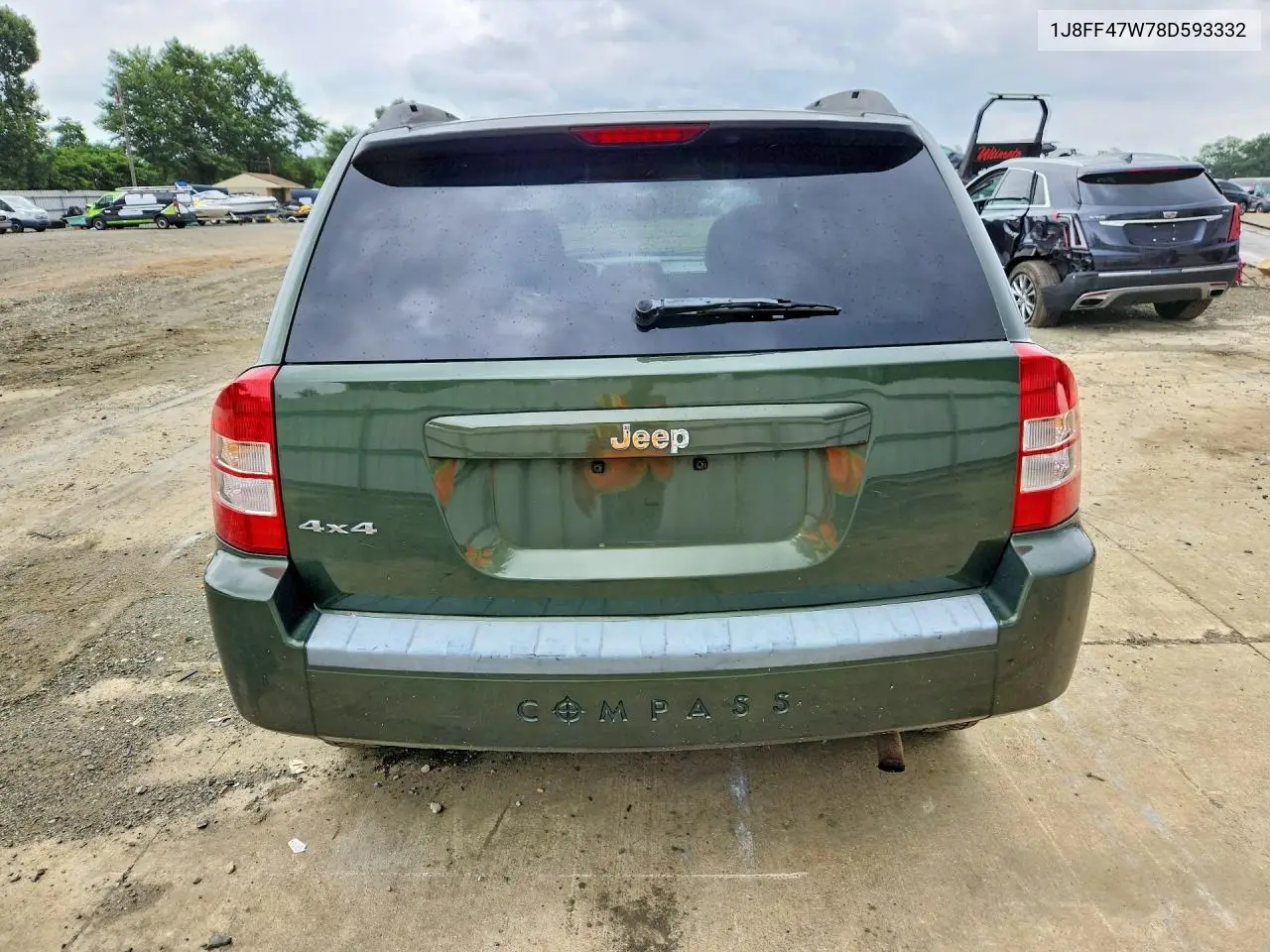 2008 Jeep Compass Sport VIN: 1J8FF47W78D593332 Lot: 61895086