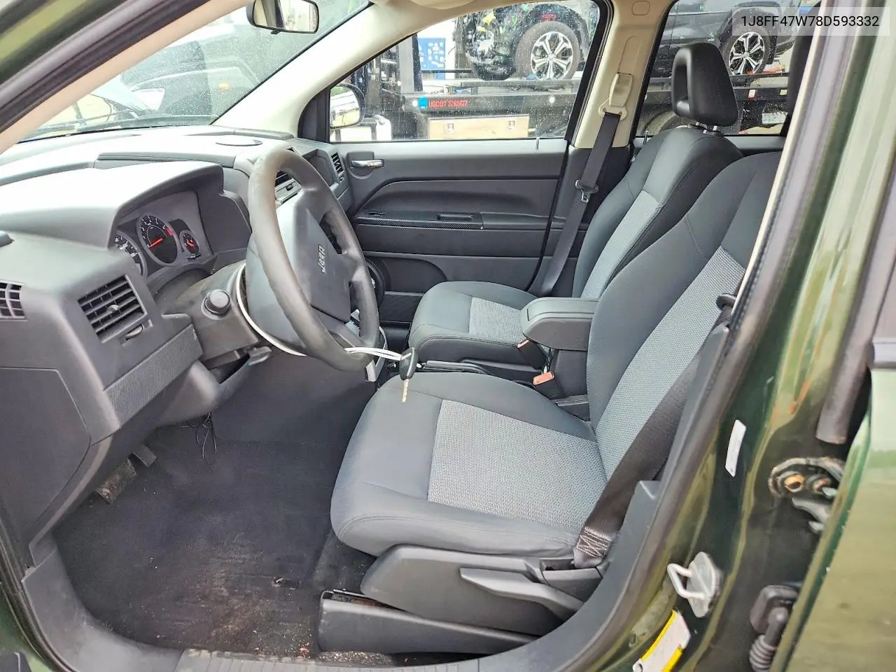2008 Jeep Compass Sport VIN: 1J8FF47W78D593332 Lot: 61895086