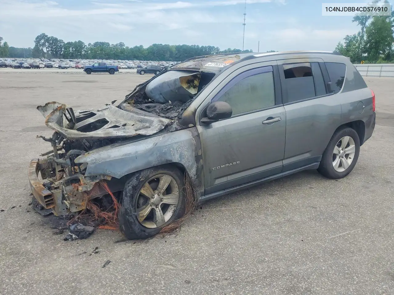 2012 Jeep Compass Sport VIN: 1C4NJDBB4CD576910 Lot: 57763376