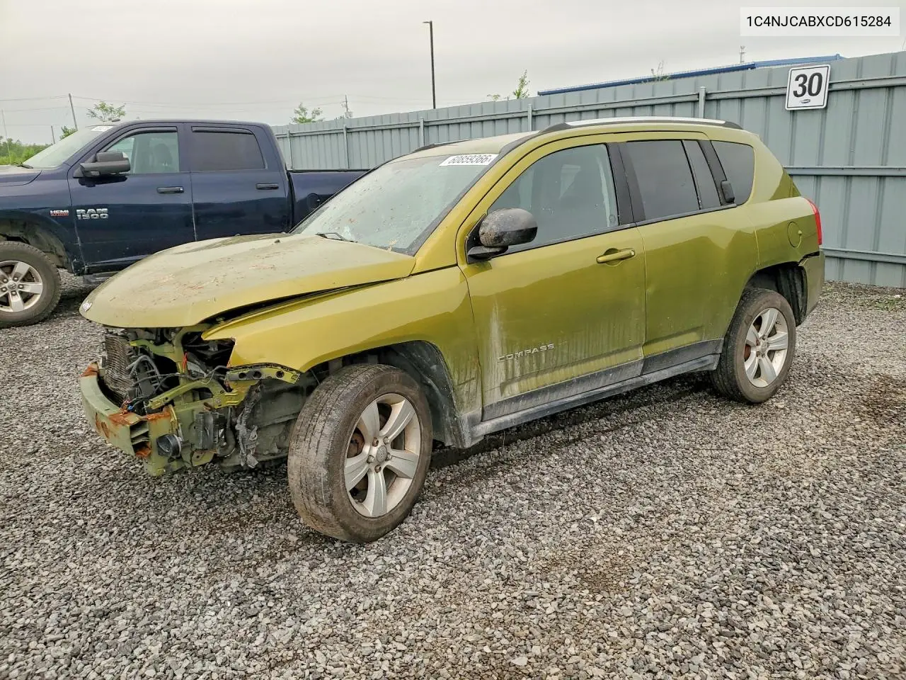 2012 Jeep Compass VIN: 1C4NJCABXCD615284 Lot: 60859366