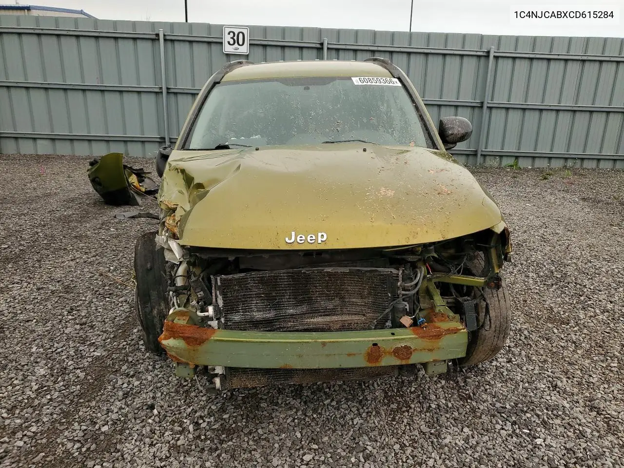 2012 Jeep Compass VIN: 1C4NJCABXCD615284 Lot: 60859366