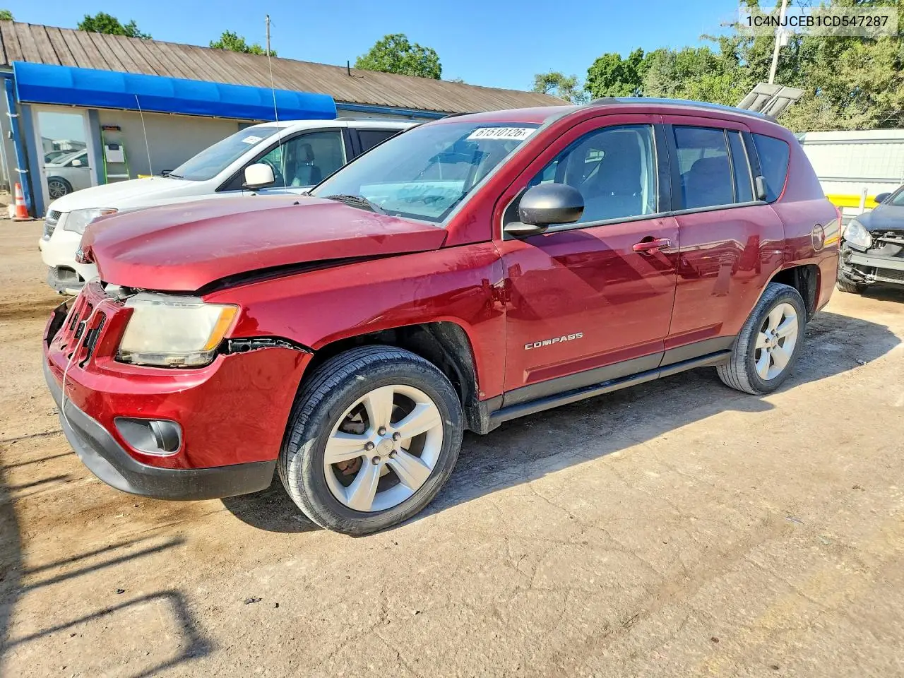 2012 Jeep Compass Latitude VIN: 1C4NJCEB1CD547287 Lot: 61510126