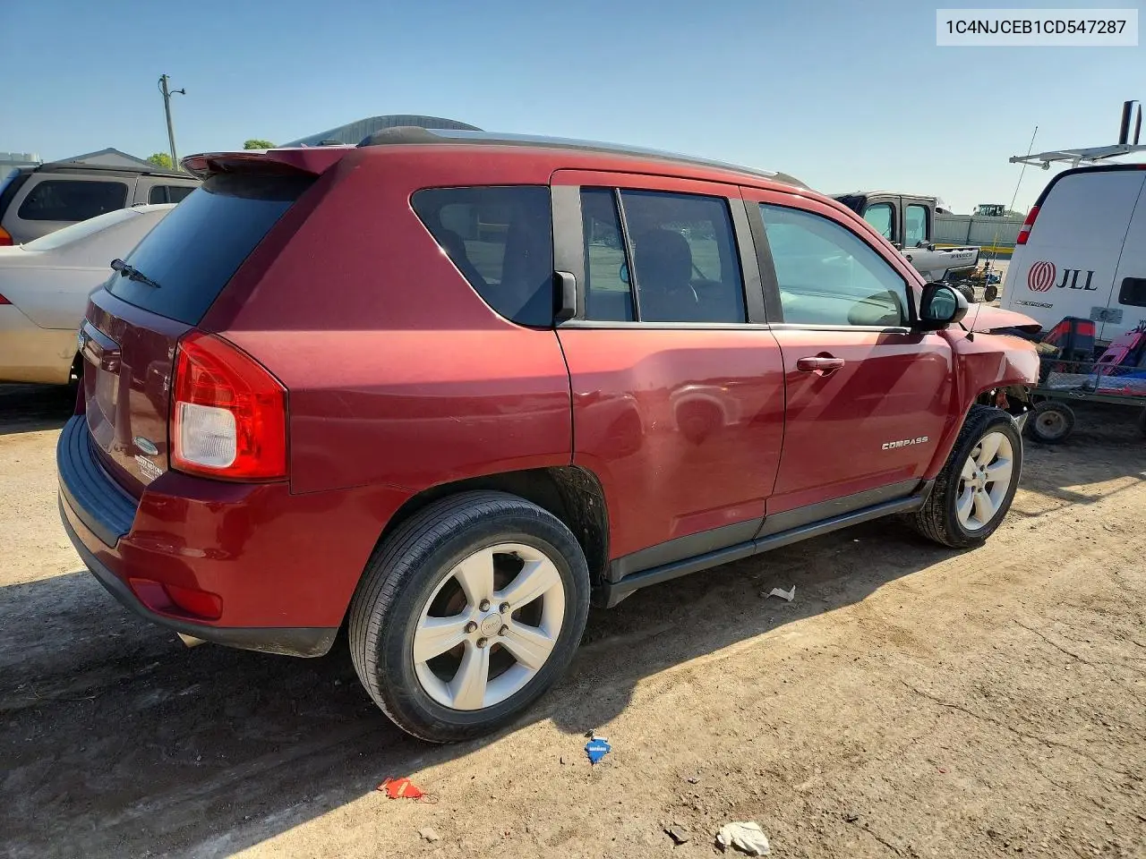 2012 Jeep Compass Latitude VIN: 1C4NJCEB1CD547287 Lot: 61510126