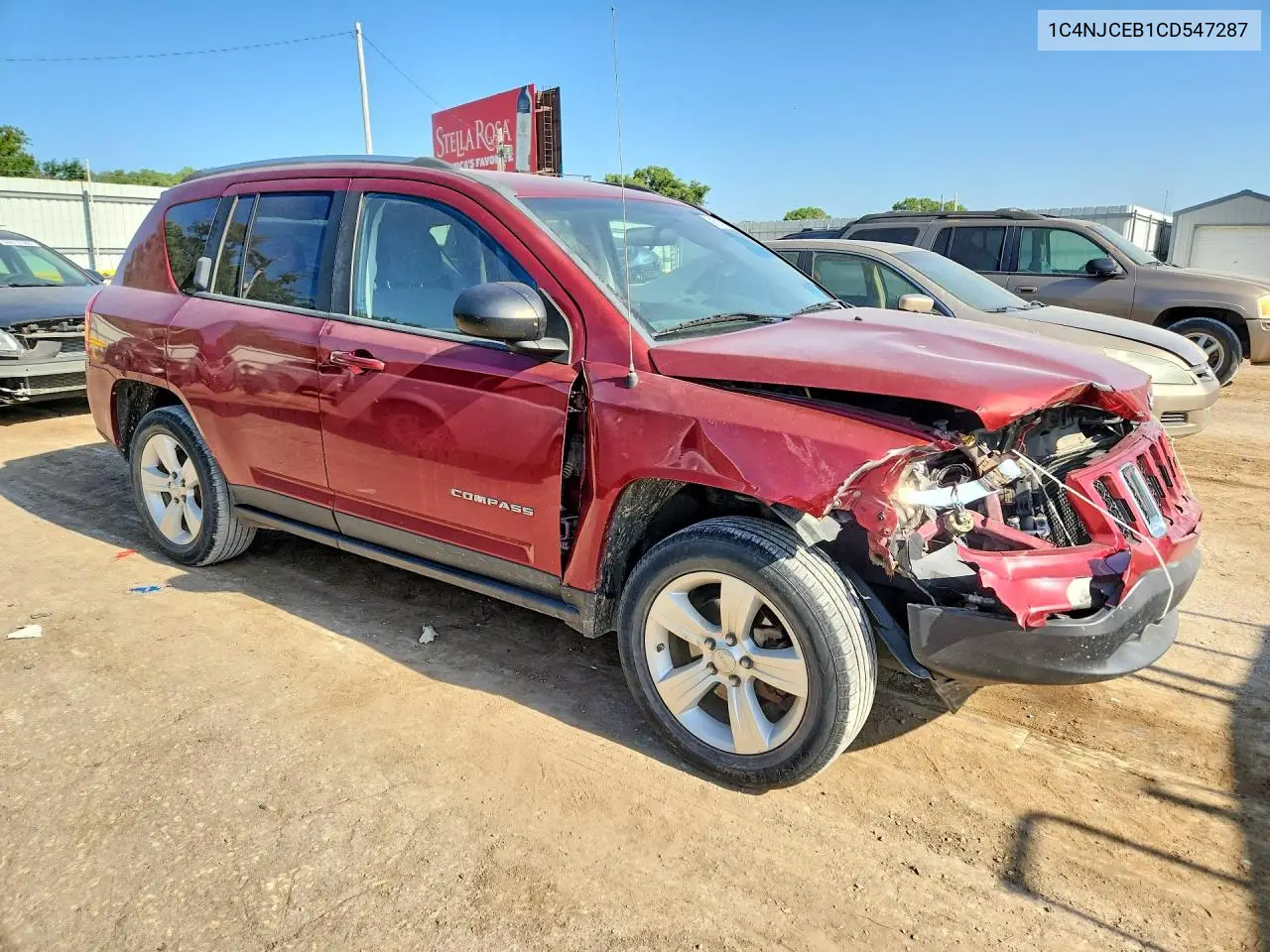 2012 Jeep Compass Latitude VIN: 1C4NJCEB1CD547287 Lot: 61510126
