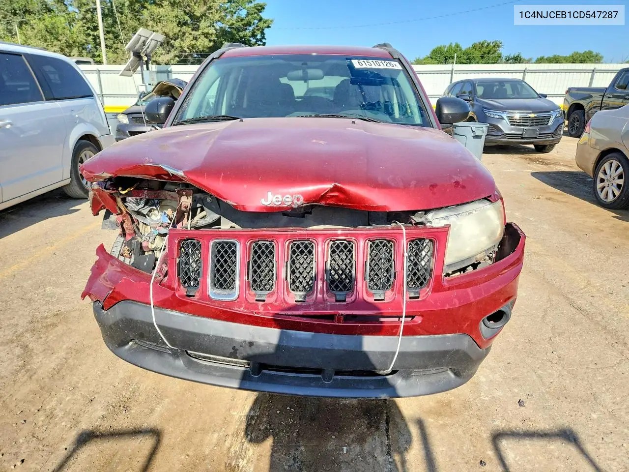 2012 Jeep Compass Latitude VIN: 1C4NJCEB1CD547287 Lot: 61510126