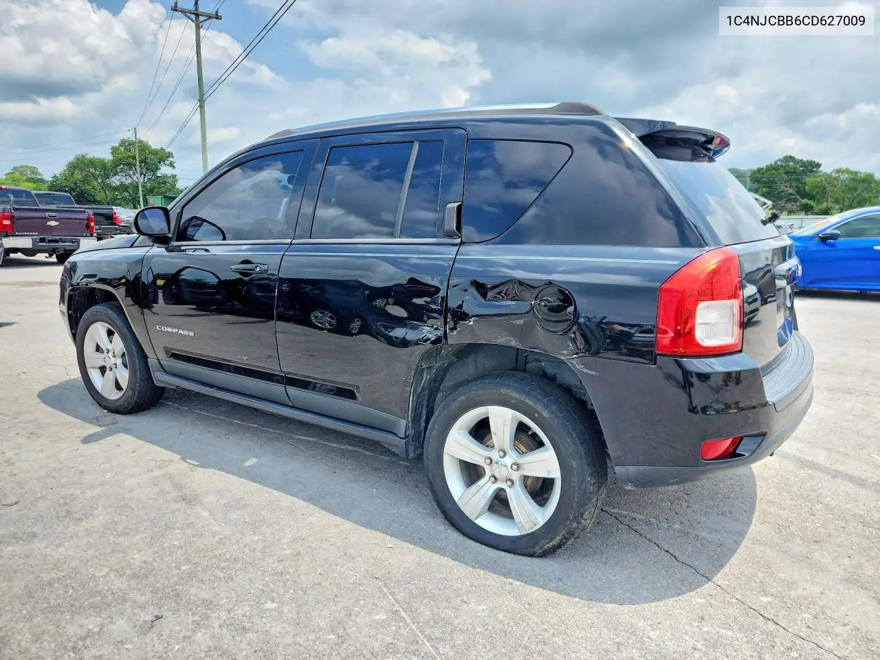 2012 Jeep Compass Sport VIN: 1C4NJCBB6CD627009 Lot: 61834356