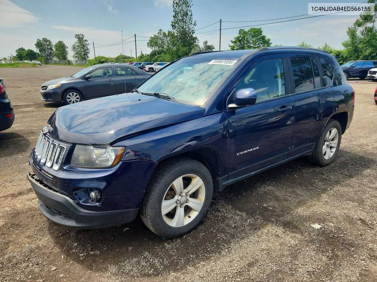 2014 Jeep Compass Sport VIN: 1C4NJDAB4ED566155 Lot: 59957006