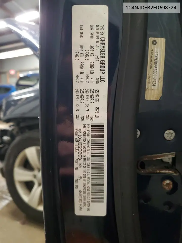 1C4NJDEB2ED693724 2014 Jeep Compass Latitude