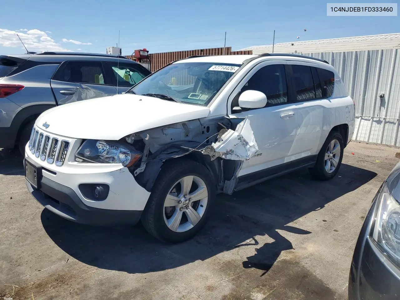 2015 Jeep Compass Latitude VIN: 1C4NJDEB1FD333460 Lot: 57714426