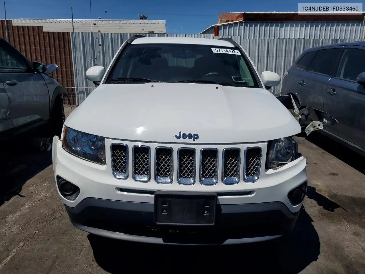 2015 Jeep Compass Latitude VIN: 1C4NJDEB1FD333460 Lot: 57714426
