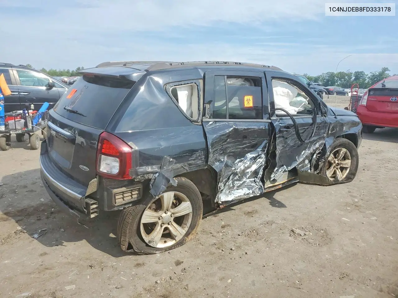 2015 Jeep Compass Latitude VIN: 1C4NJDEB8FD333178 Lot: 58768686