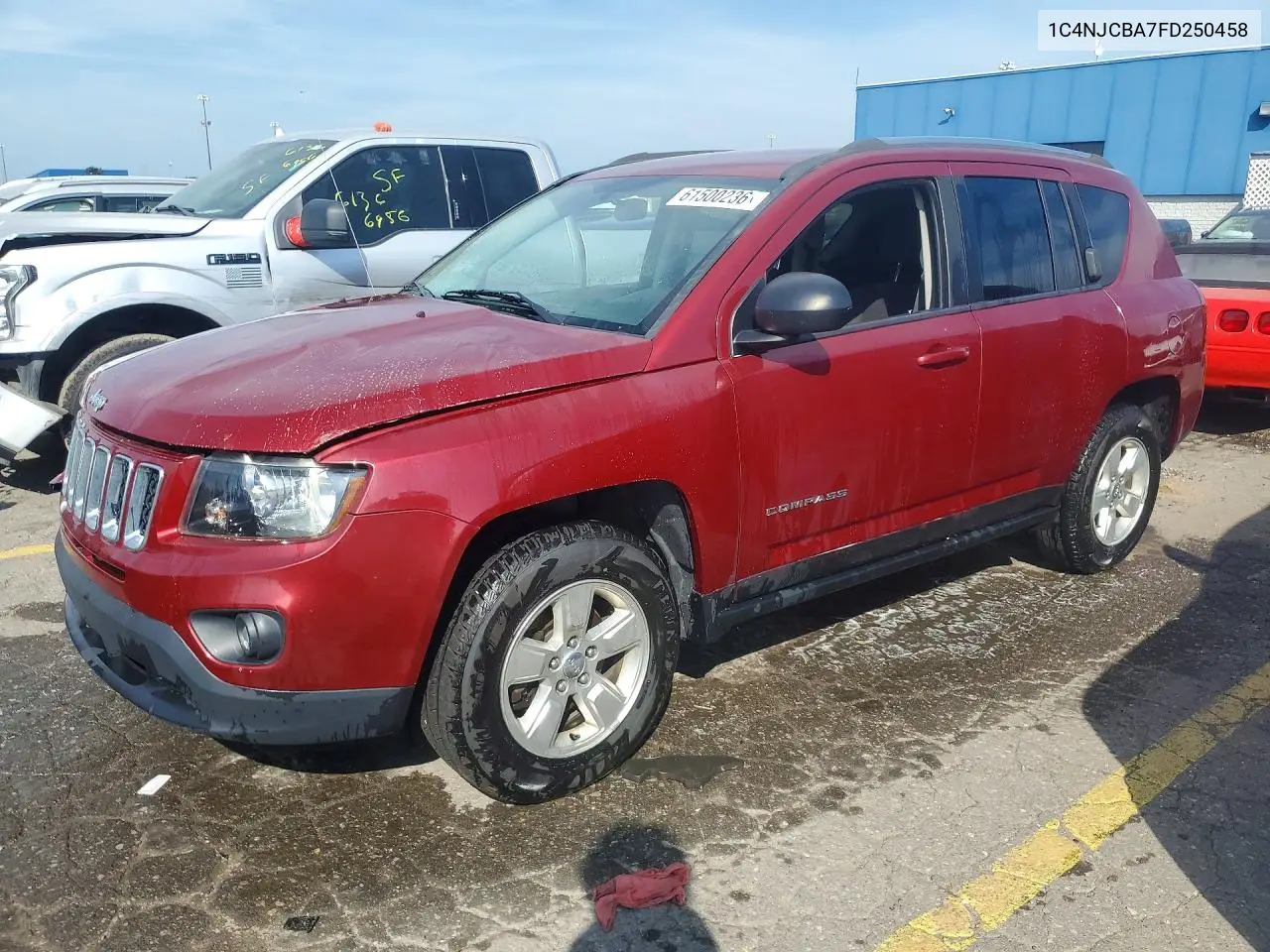 2015 Jeep Compass Sport VIN: 1C4NJCBA7FD250458 Lot: 61500236