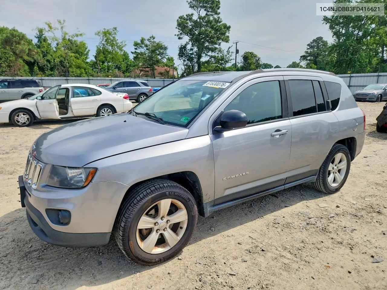 2015 Jeep Compass Sport VIN: 1C4NJDBB3FD416621 Lot: 61630076