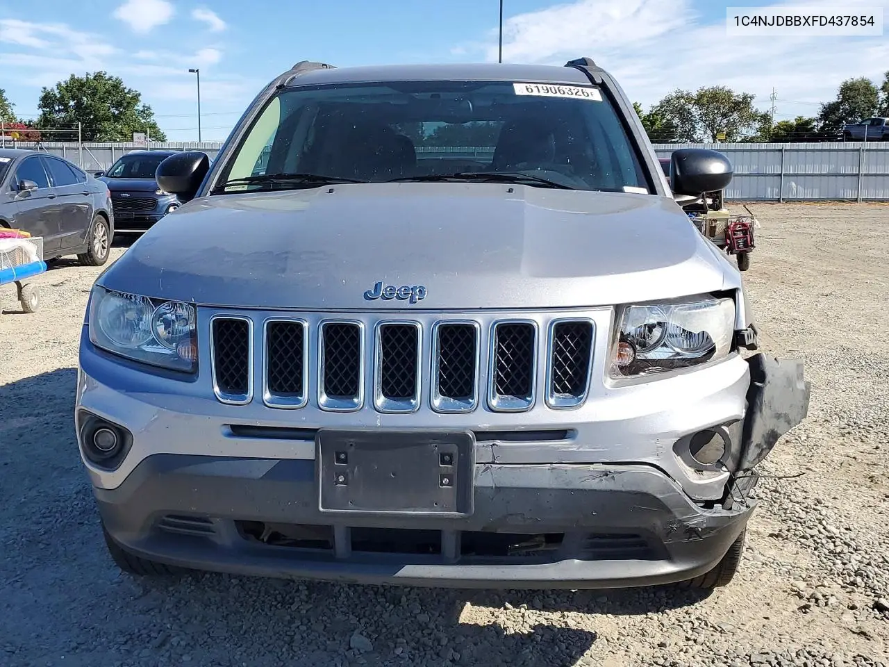 2015 Jeep Compass Sport VIN: 1C4NJDBBXFD437854 Lot: 61906326