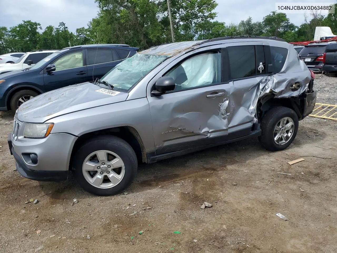 2016 Jeep Compass Sport VIN: 1C4NJCBAXGD634882 Lot: 57878856