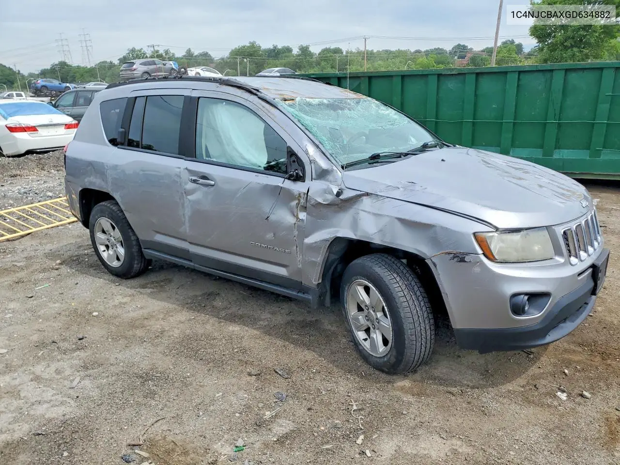 2016 Jeep Compass Sport VIN: 1C4NJCBAXGD634882 Lot: 57878856