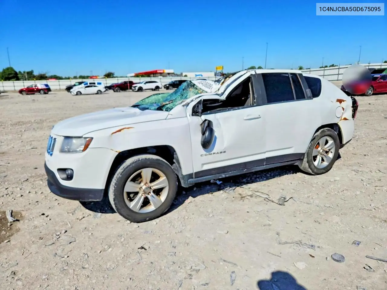 2016 Jeep Compass Sport VIN: 1C4NJCBA5GD675095 Lot: 58408086