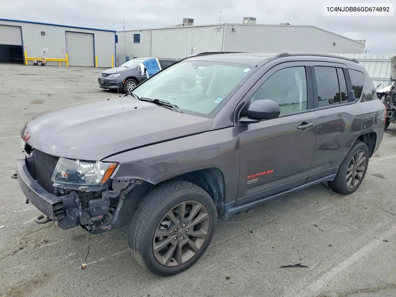 2016 Jeep Compass Sport VIN: 1C4NJDBB6GD674892 Lot: 58608376