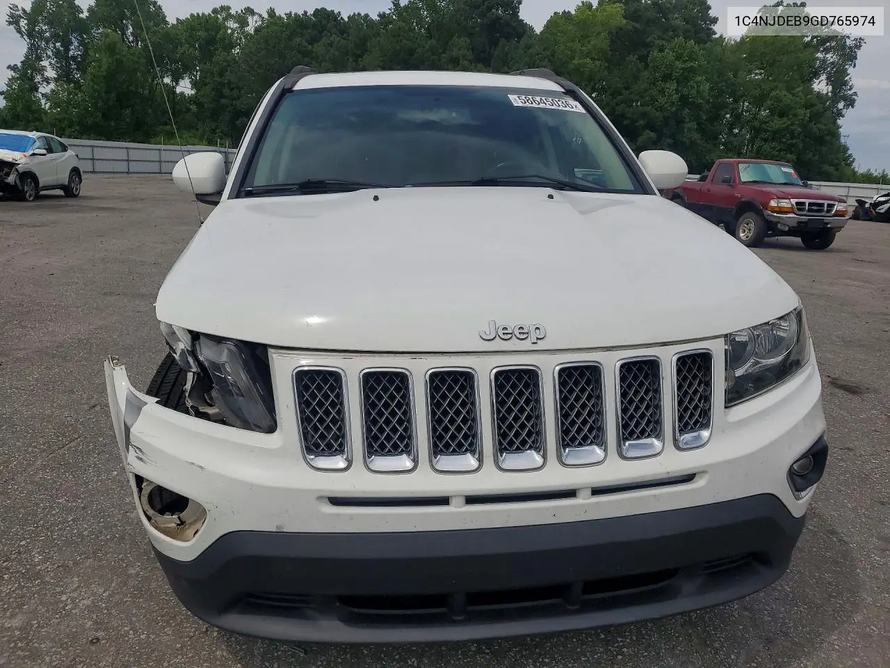 2016 Jeep Compass Latitude VIN: 1C4NJDEB9GD765974 Lot: 58645036