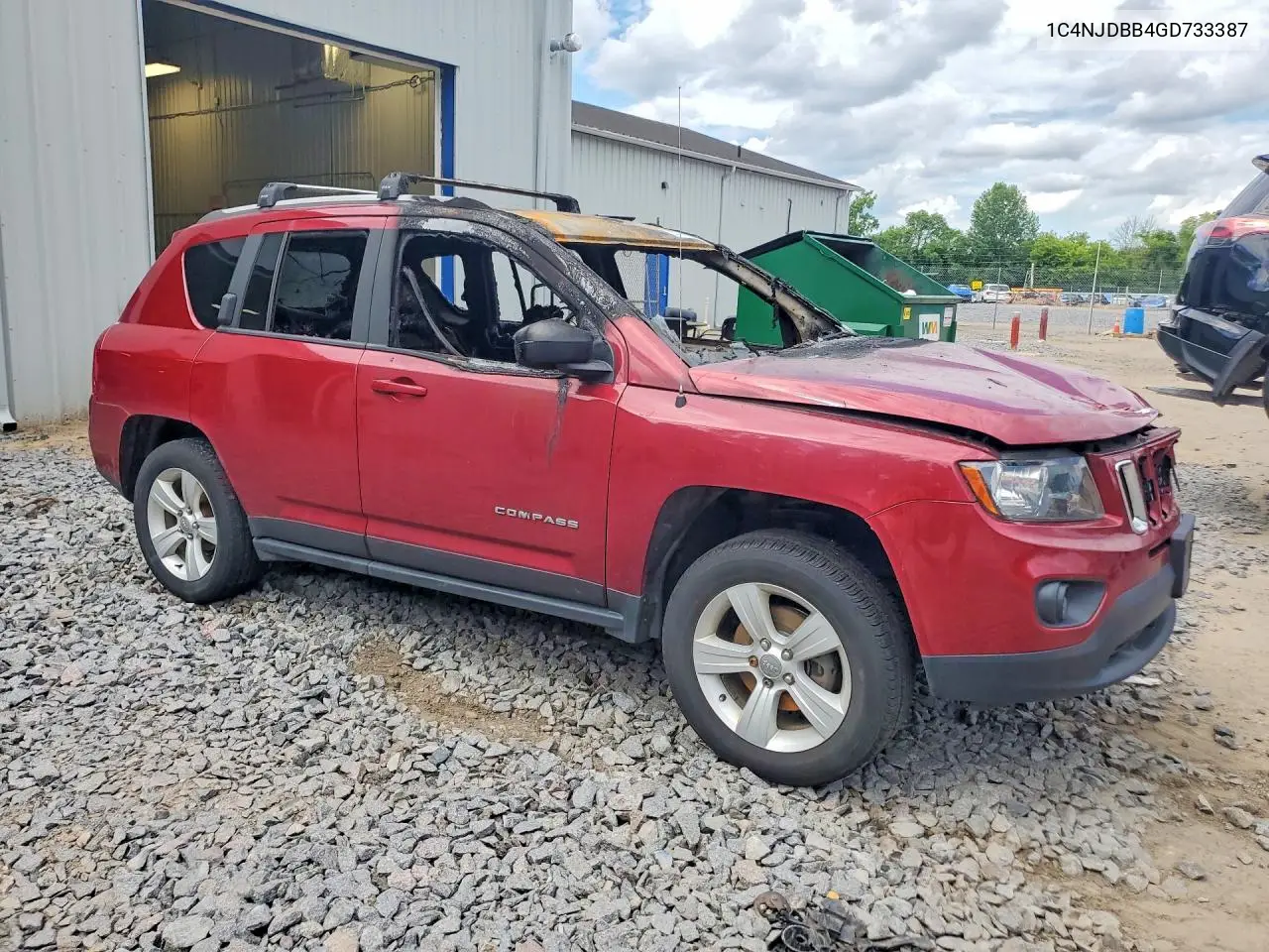 2016 Jeep Compass Sport VIN: 1C4NJDBB4GD733387 Lot: 58875096